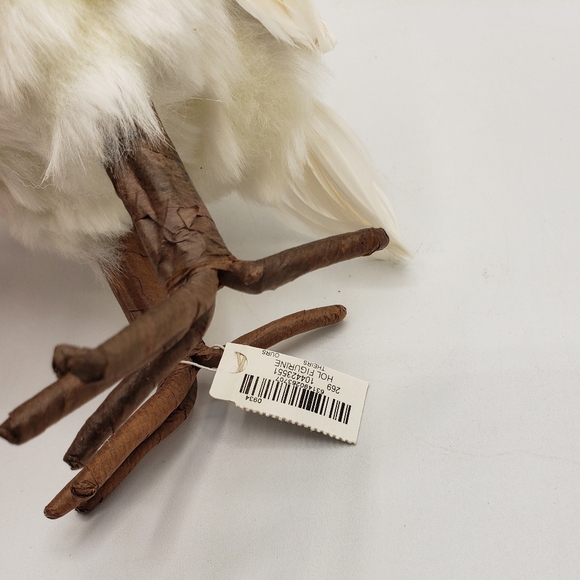 White Hoot Owl Realistic Furry Feathered Woodland Decor 8” Harry Potter w/ Tag. - Picture 6 of 6